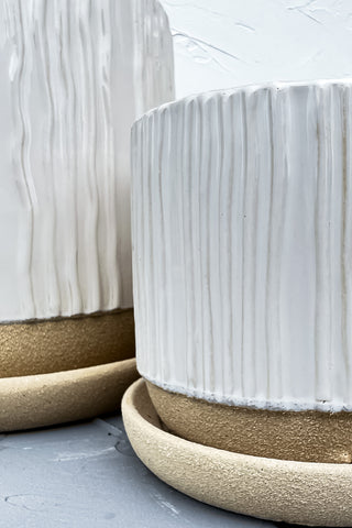 Isabella Two-tone ceramic pot