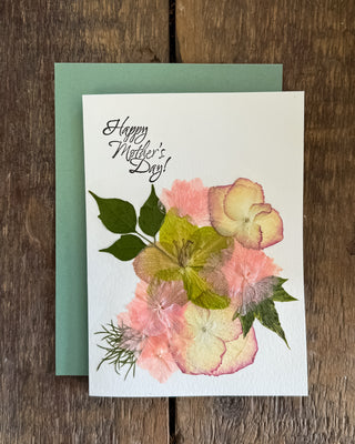 Hand-made Pressed Flower Card "Happy Mother's Day"