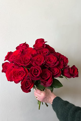 Hand-tied Bouquet of Red Roses