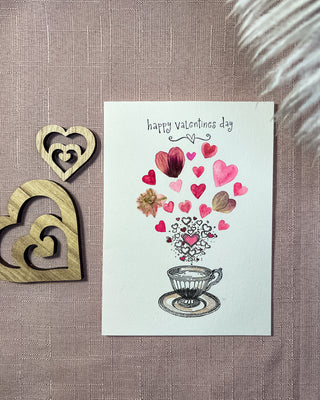 Hand-made Pressed Flower Cards - Love Edition