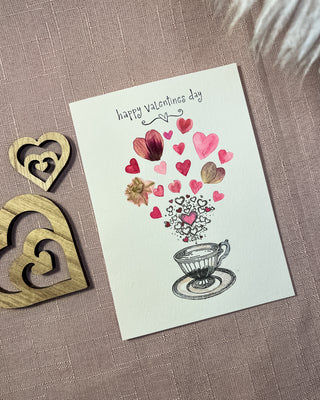 Hand-made Pressed Flower Cards - Love Edition