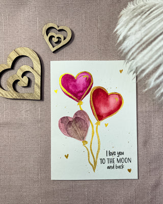 Hand-made Pressed Flower Cards - Love Edition